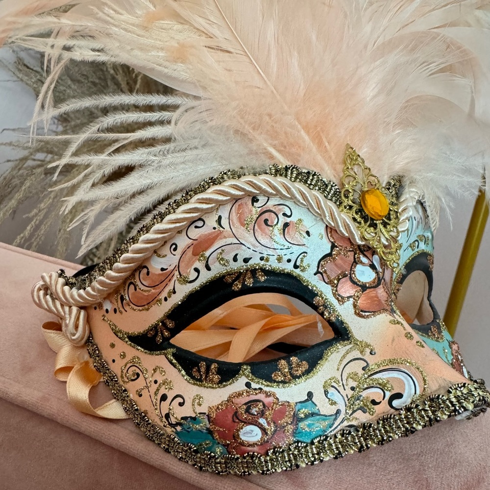 Hands painted masquerade mask